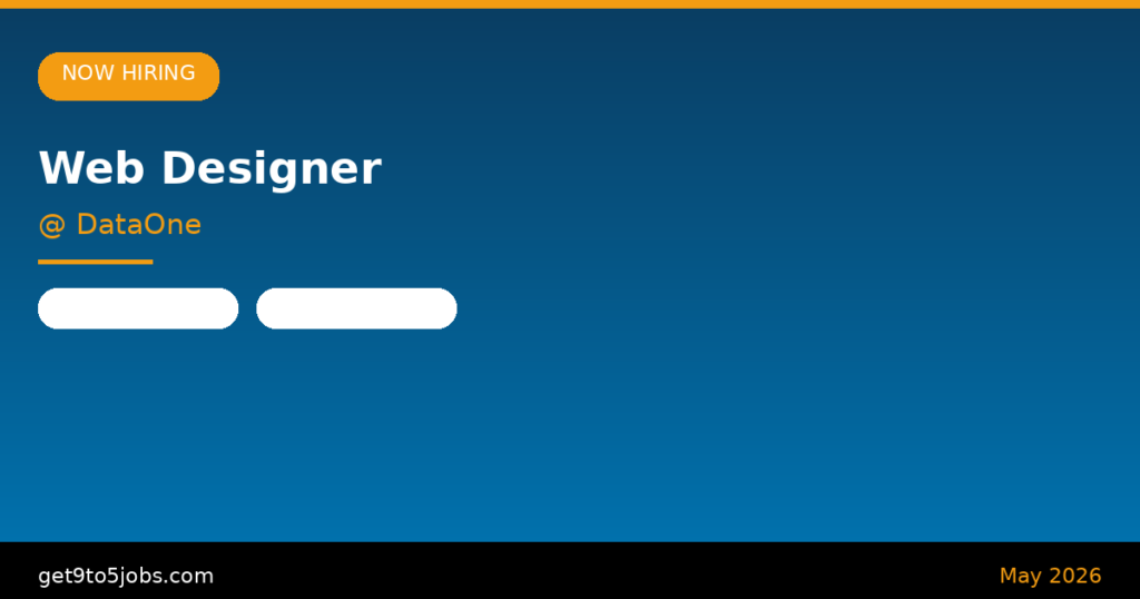 Web Designer at DataOne – Dubai | May 2026