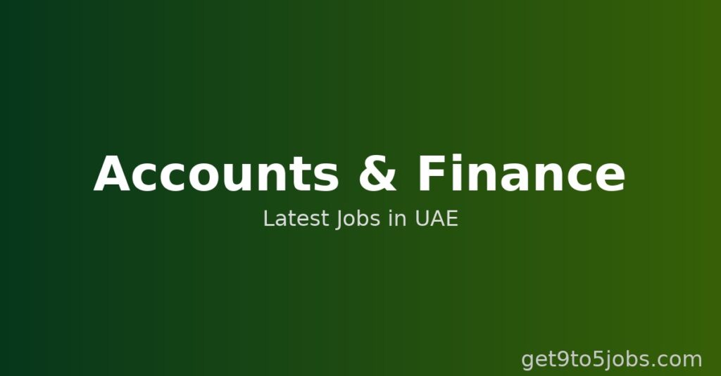 Accountant(Budgeting & Forecasting) at Innovations Global | Finance Jobs Dubai | June 2026